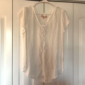 New with tags white with black polka dots top